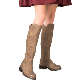 Super Me Eco Leather Boots brown 2 Super Me Eco Leather Boots brown 2