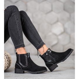 Small Swan Snake Print Chelsea Boots black 2