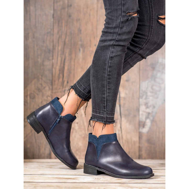 Small Swan Casual Navy Blue Boots 2