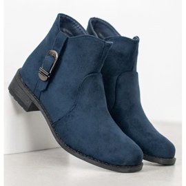 Small Swan Navy blue suede boots 1