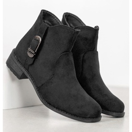Small Swan Black suede boots 1