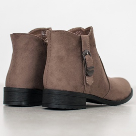 Small Swan Beige suede boots 2
