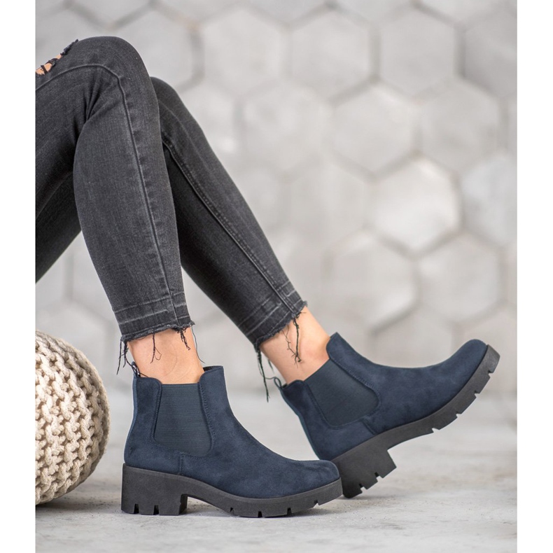 SHELOVET Chelsea Boots On The Platform blue 1 SHELOVET Chelsea Boots On The Platform blue 1