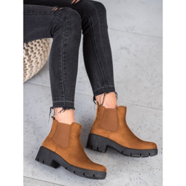 SHELOVET Chelsea Boots On The Platform brown 2