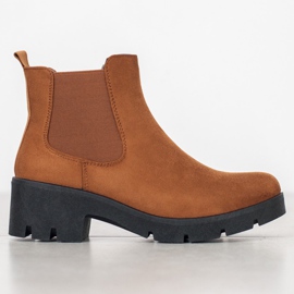 SHELOVET Chelsea Boots On The Platform brown 1