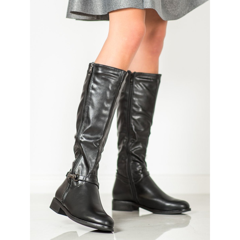 Super Me Riding Boots With Zipper black 2