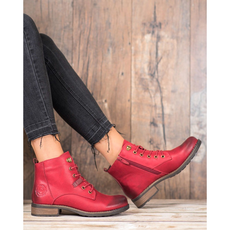 Goodin Elegant Trappers Made of Eco Leather red 1