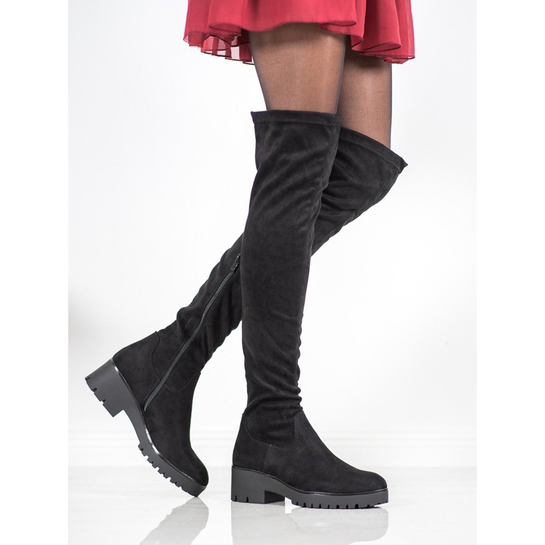SHELOVET Thigh-boots On The Platform black 1