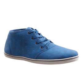 Fashionable High Sneakers TL354-6 Navy Blue 1