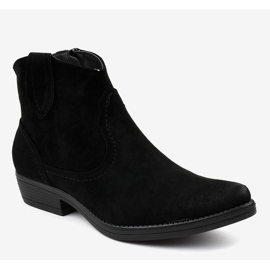 Black flat boots for women K860 cowboy boots 1