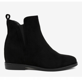 Black Chelsea boots with a wedge BM279 2 Black Chelsea boots with a wedge BM279 2