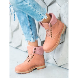 SHELOVET Trappers With Glitter pink 1