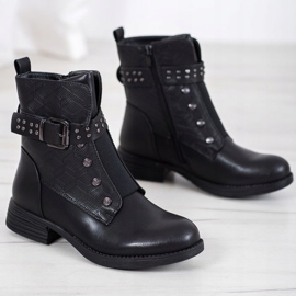J. Star Black Boots With Elastic 3