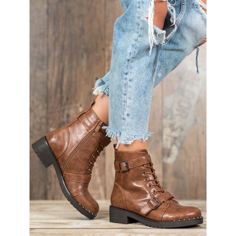 Cm Paris Lace-up Boots With Buckle brown 1