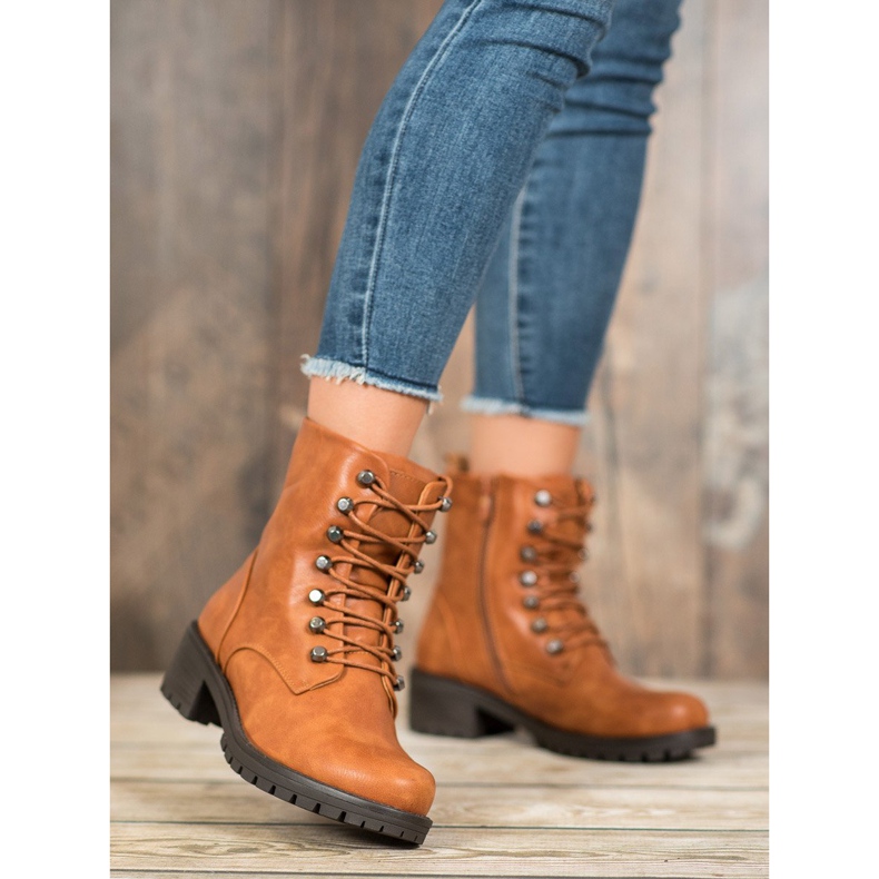 Kayla Rock Workers With Eco Leather brown 2