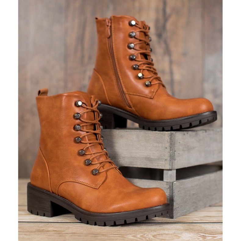 Kayla Rock Workers With Eco Leather brown 1