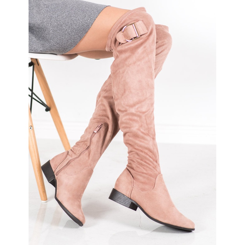 Jumex Elegant Boots With Buckle pink 2