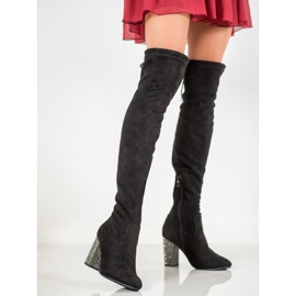 Super Me Boots With Decorative Heel black 1