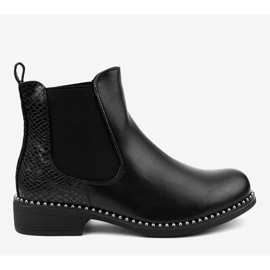 Black flat Chelsea boots HQ100 2