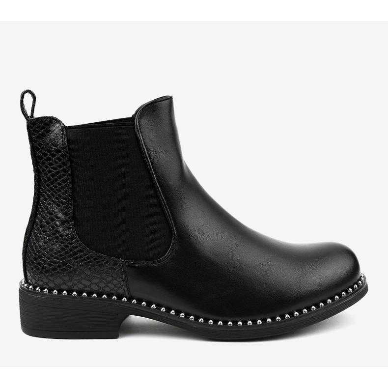 Black flat Chelsea boots HQ100 2