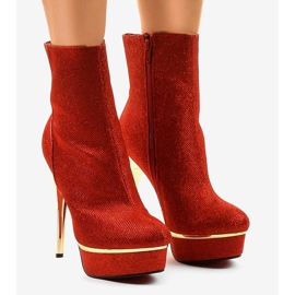 Red high ankle boots AH85723-4 1