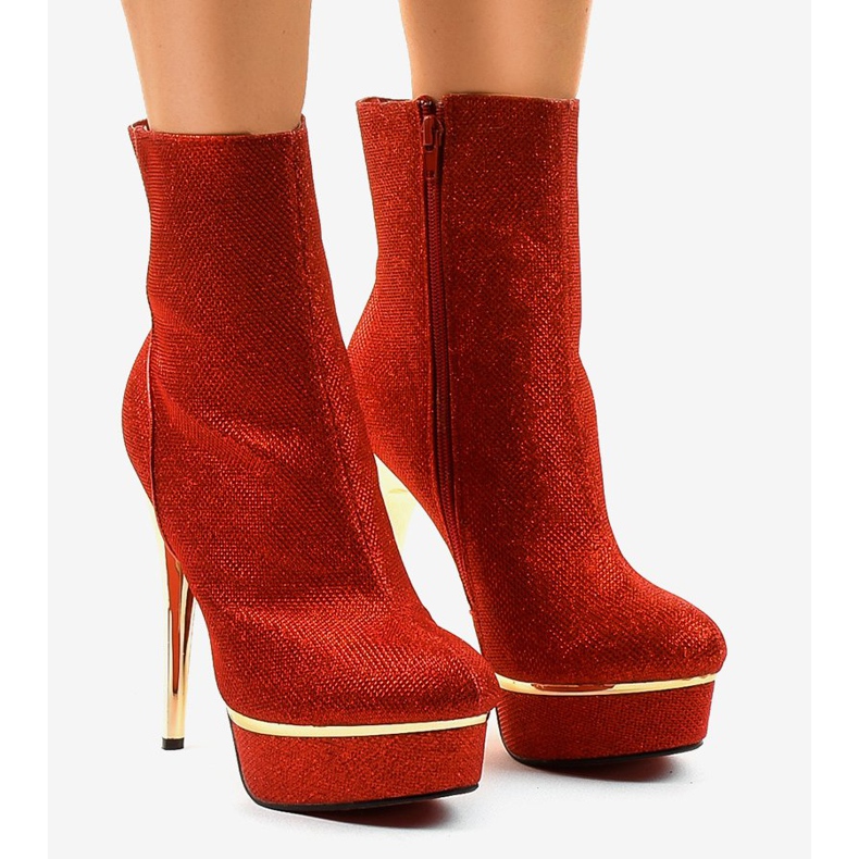 Red high ankle boots AH85723-4 1