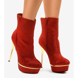 Red high ankle boots AH85723-4 2