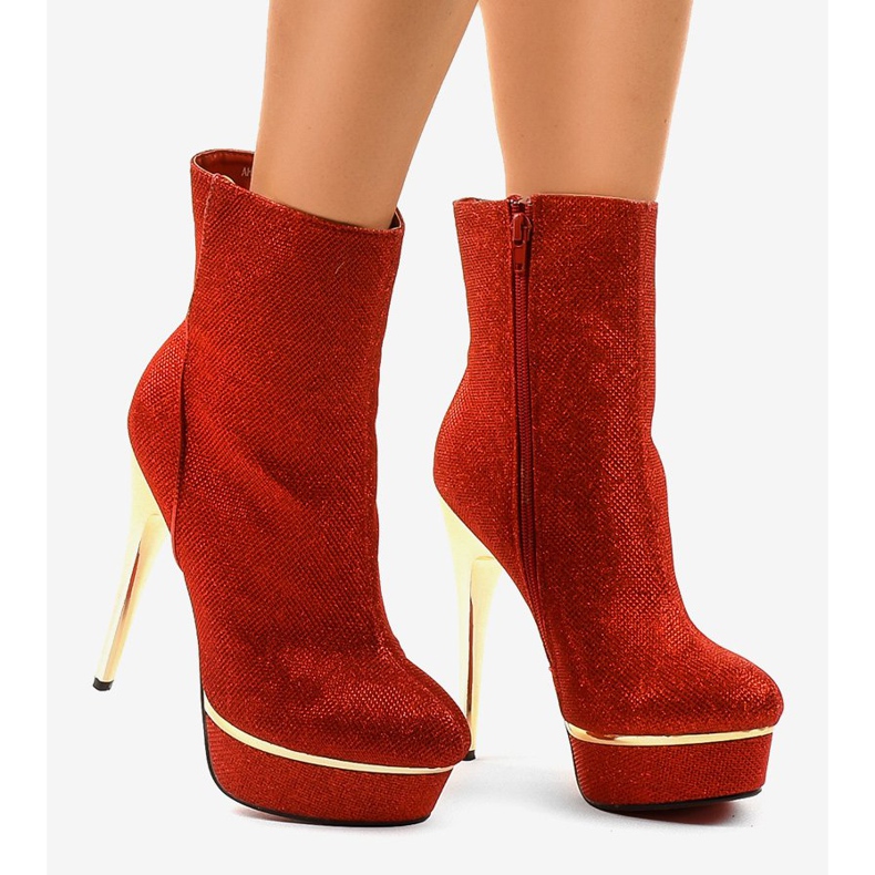 Red high ankle boots AH85723-4 2