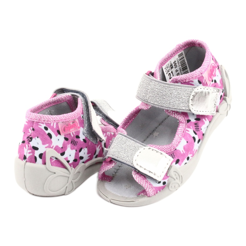 Befado children's shoes 242P095 white black pink grey 3