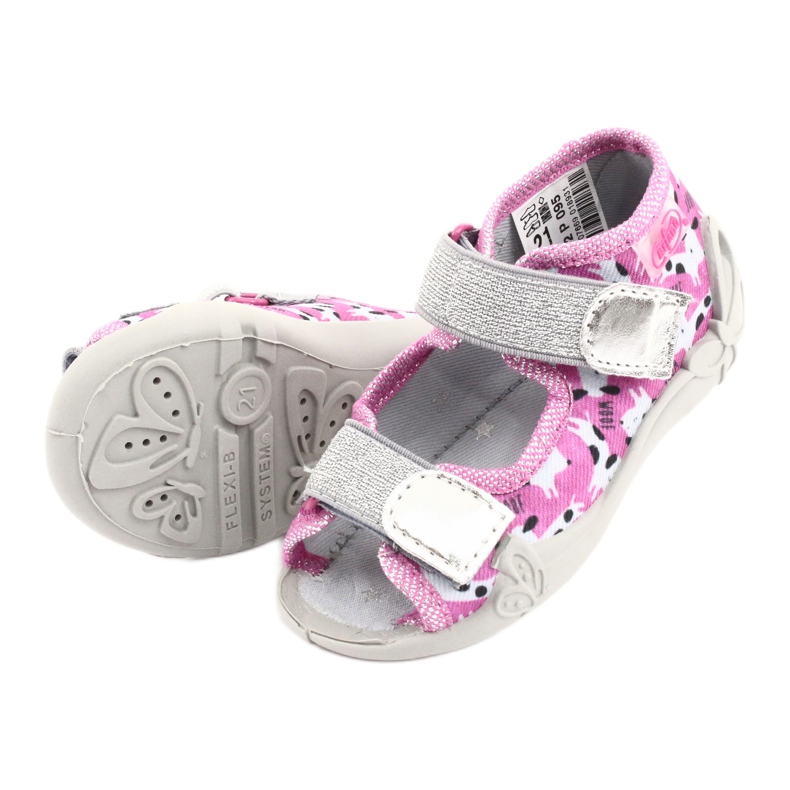 Befado children's shoes 242P095 white black pink grey 4