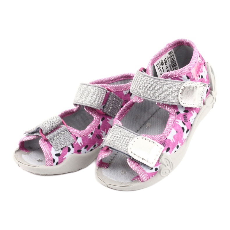 Befado children's shoes 242P095 white black pink grey 2