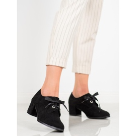 SHELOVET Tied Pumps On A Pillar black 2 SHELOVET Tied Pumps On A Pillar black 2