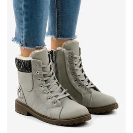 Gray insulated hiking boots NR02-4 grey 1