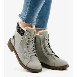 Gray insulated hiking boots NR02-4 grey 2