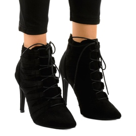 Black JA79 suede stiletto boots 1