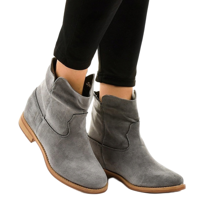 Gray cowboy boots NC981 grey 1