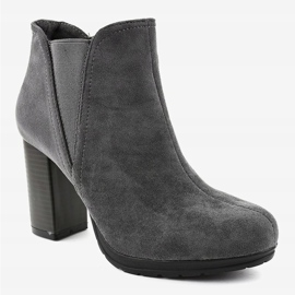 Gray suede boots on the H9261 Chelsea boot post grey 1