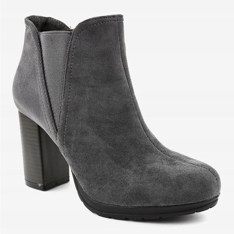 Gray suede boots on the H9261 Chelsea boot post grey 1