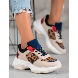 SHELOVET Fashionable Leopard Print Sneakers brown multicolored 1