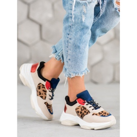 SHELOVET Fashionable Leopard Print Sneakers brown multicolored 2
