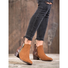 Kylie Camel Snake Print boots brown 2