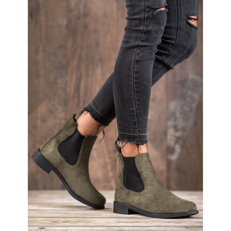Ideal Shoes Casual Chelsea boots green 2