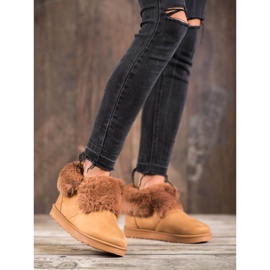 Kylie Low Mukluki With Fur brown 1