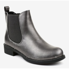 Gray flat ankle boots 7513-PA grey 1