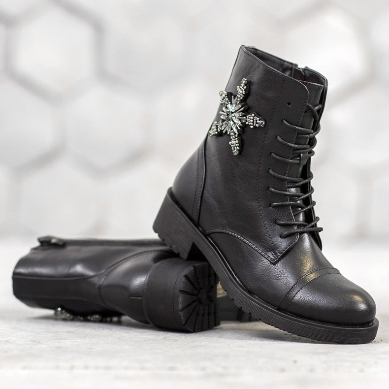 SHELOVET Classic Workers With Crystals black 1