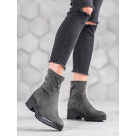 SHELOVET Gray Booties On The Platform grey 2