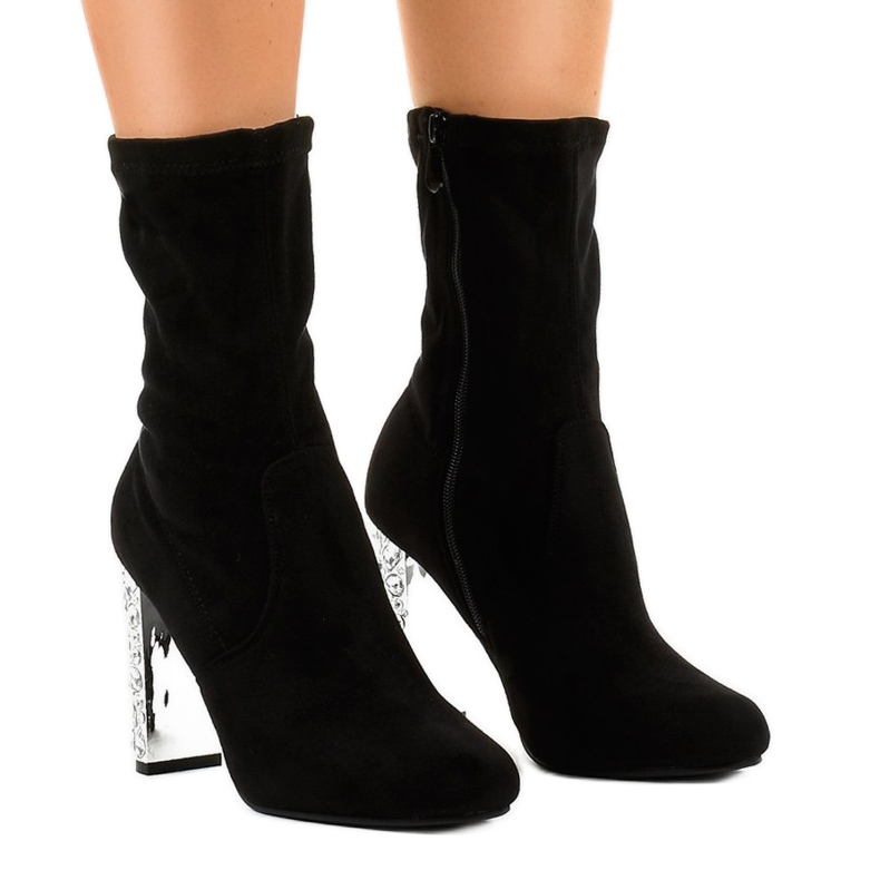 Black suede ankle boots on the BM178 post 1