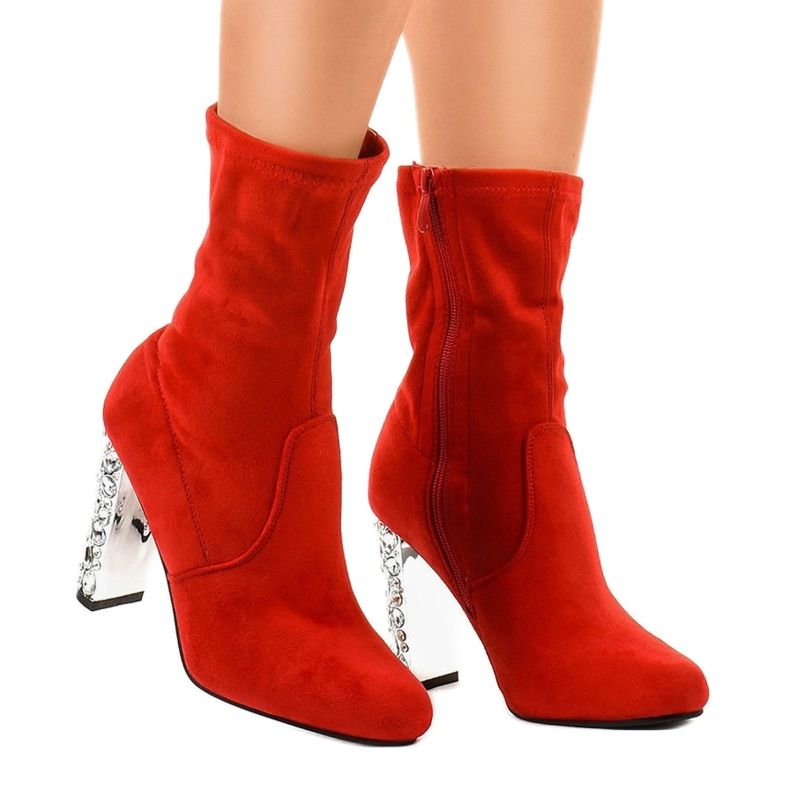 Red suede ankle boots on the BM178 post 1
