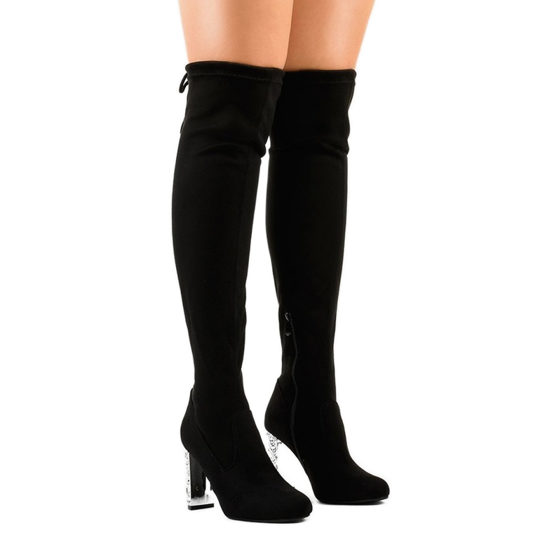 Black suede boots on the BM177 post 1