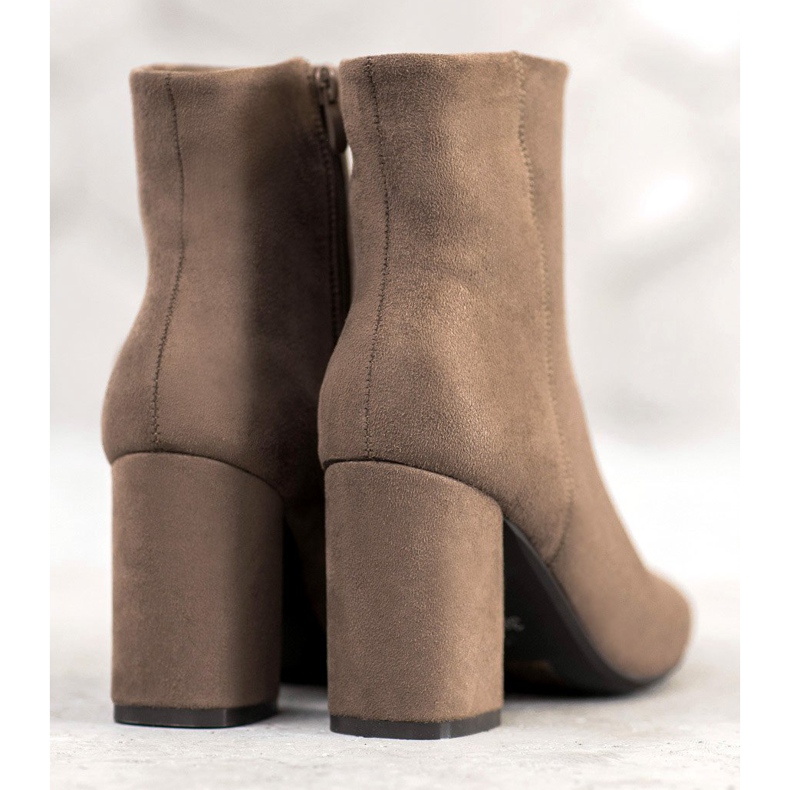 Super Mode High Booties On A Post brown 1